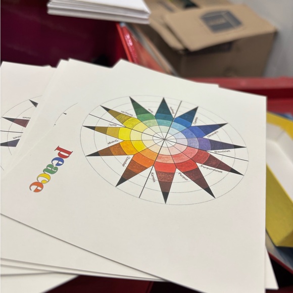 Colorful Map Design Greeting Cards - Picture 2 of 5